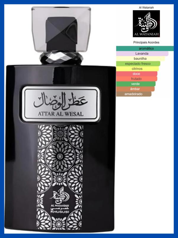 Al Wataniah Attar Al Wesal 100ml - Perfume Masculino Árabe Alta